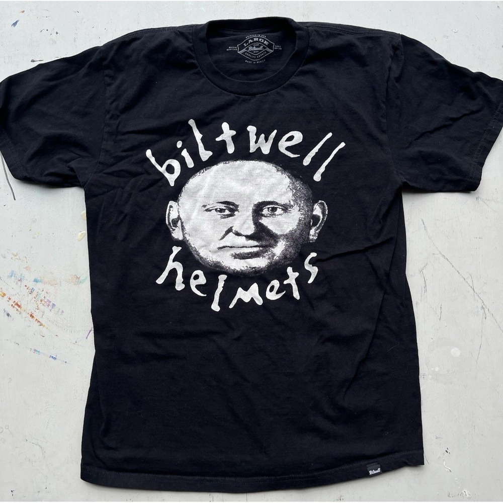 Men's Biltwell T-Shirt Black Spell-Out L Bicycle Cult Velo Mental Art Fixie USA